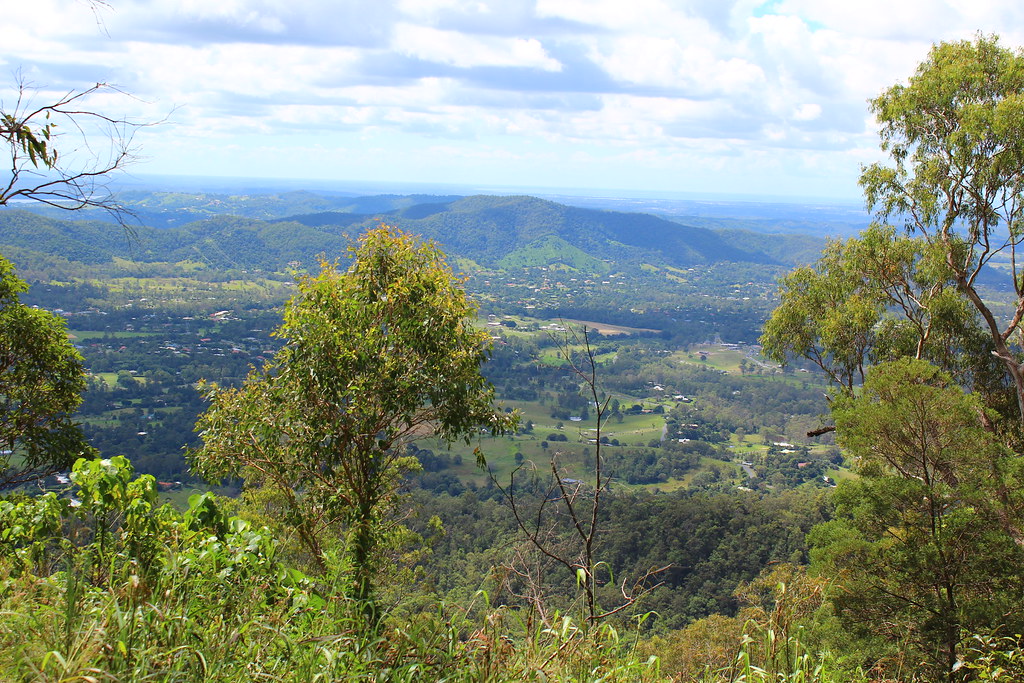 Panoramic view of the lower Samford Valley Taken from Joll… Flickr