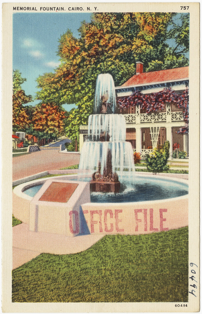Memorial Fountain, Cairo, N. Y. File name 06_10_004800 Ti… Flickr