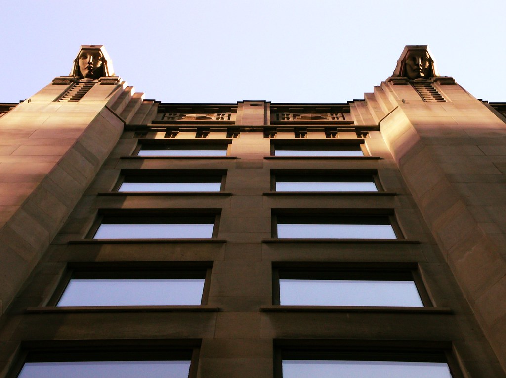 Art Deco Gargoyles Peer Down At Pedestrians Walking By....… Flickr