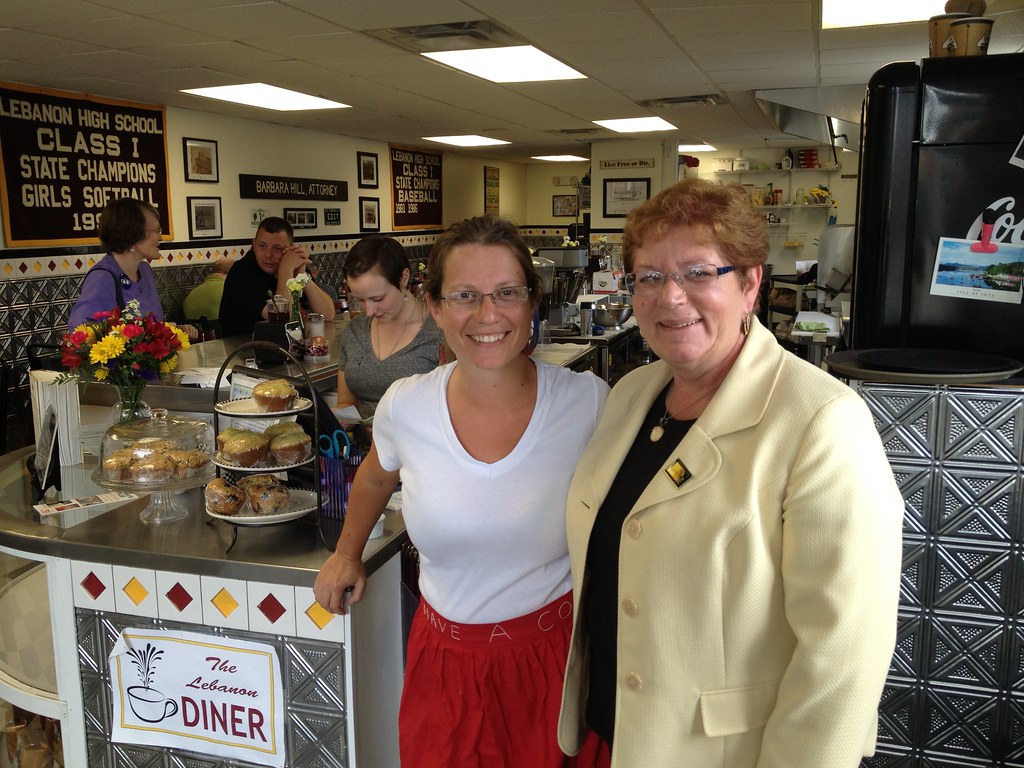 With Karen Liot Hill at the Lebanon Diner JackieForNH Flickr