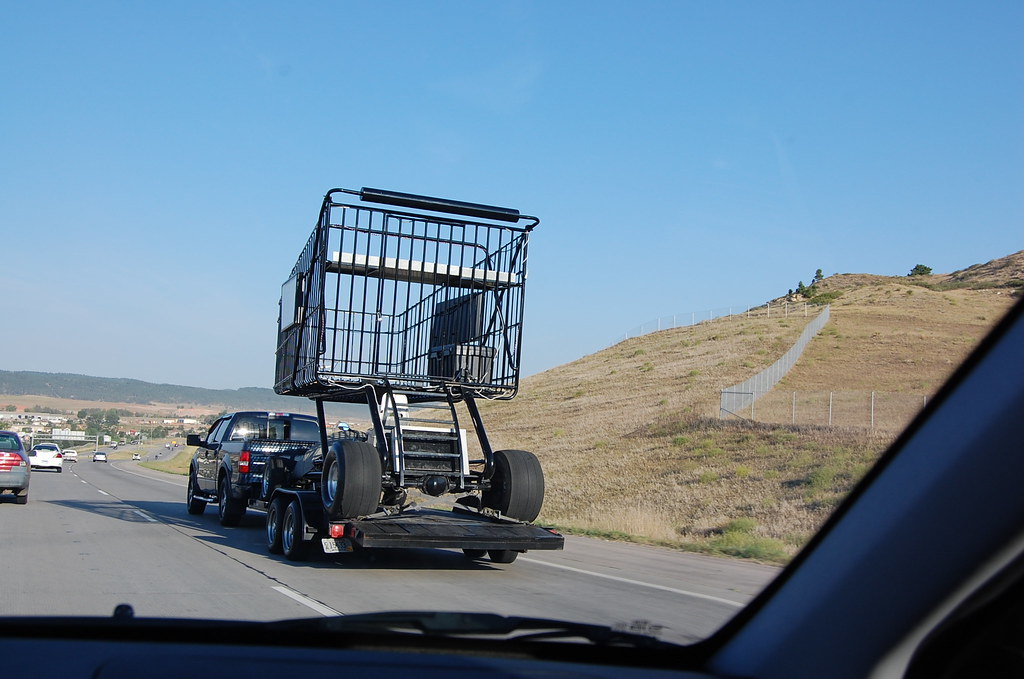 Worlds largest shopping cart with a V8 Scooter Trash Flickr