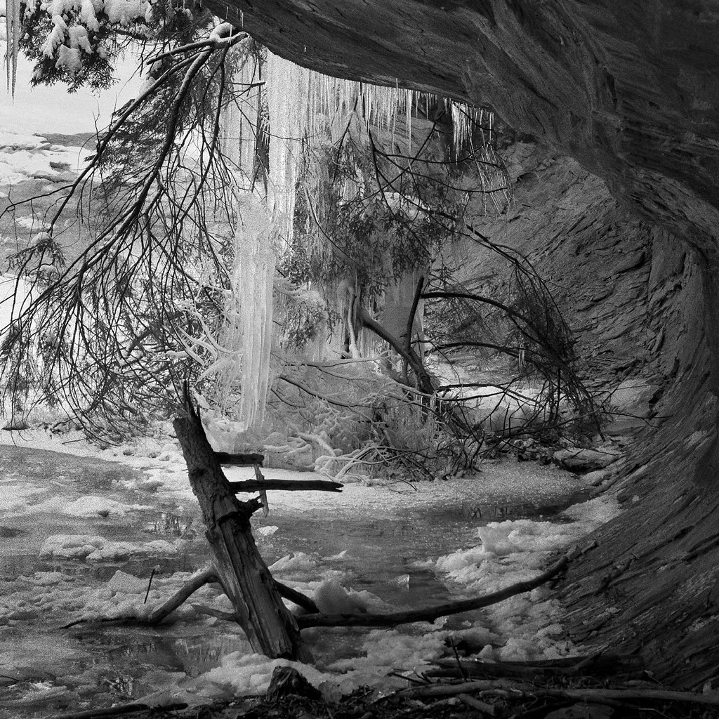 Icy overhang Holden Arboretum, Stebbins Gulch Bill Flickr