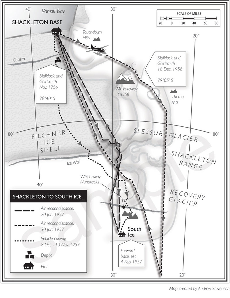 Shackleton Base to South Ice Hut Map (Low Res Sample) Flickr
