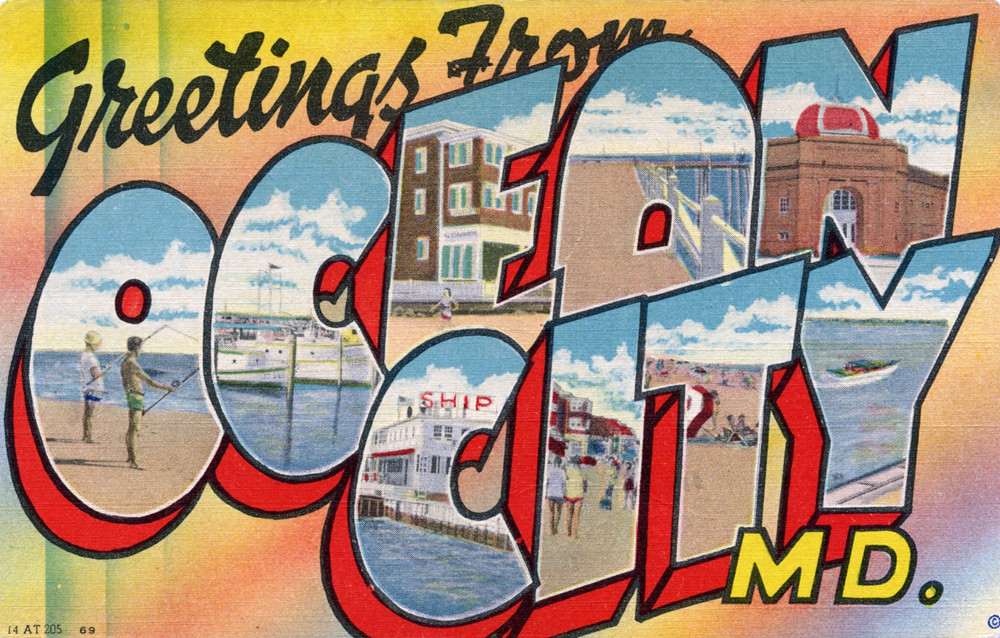 Greetings from Ocean City, Maryland Large Letter Postcar… Flickr