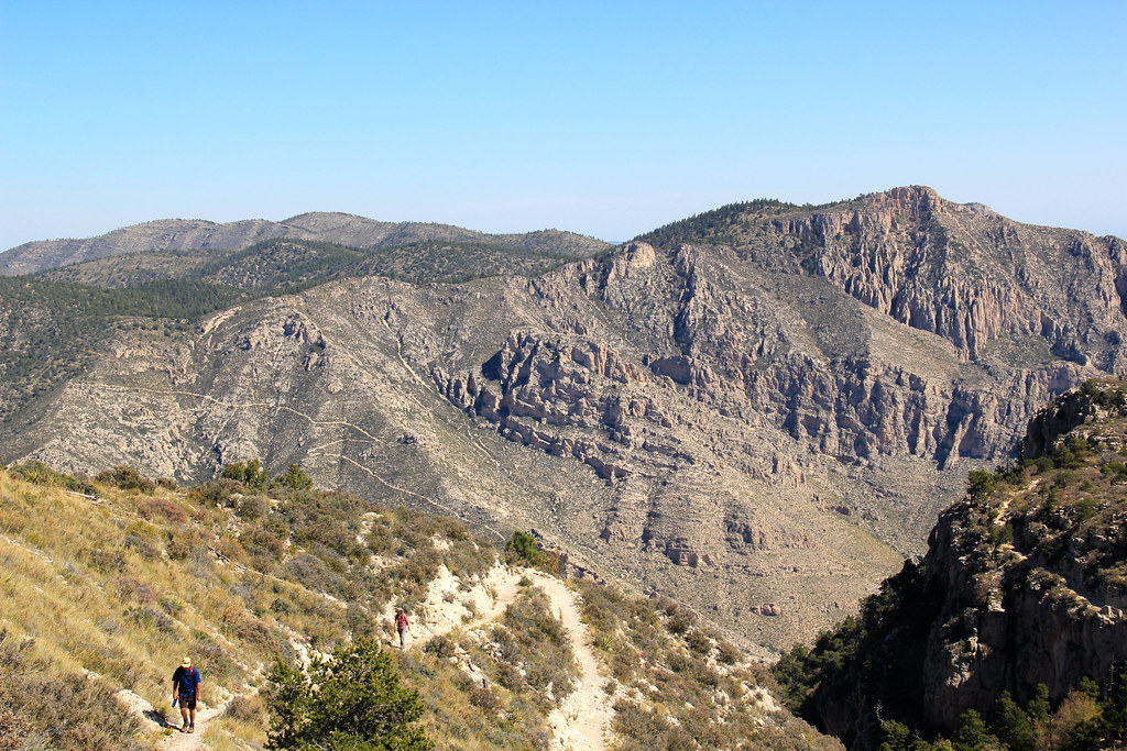 View of Hunter Peak mountain Guadalupe Peak Trail Guadal… Flickr