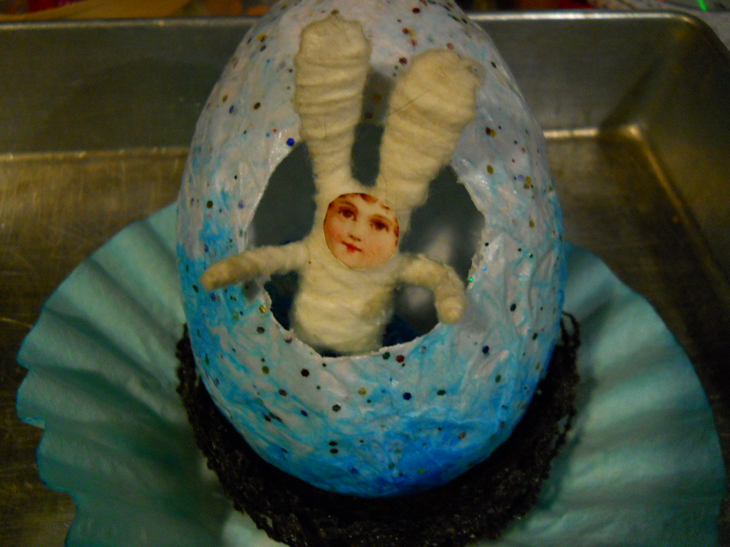 paper mache eggs and yarn nests Flickr