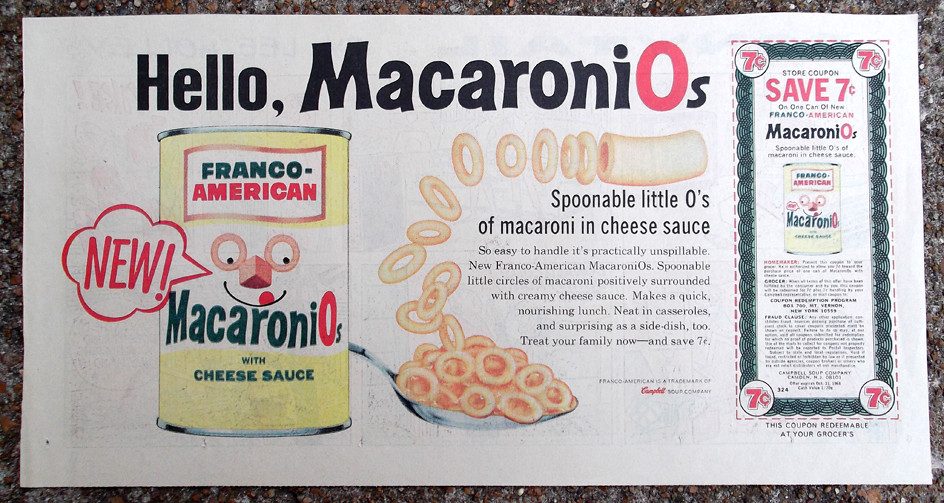 1967 FrancoAmerican SpaghettiOs MacaroniOs Newspaper Ad C… Flickr
