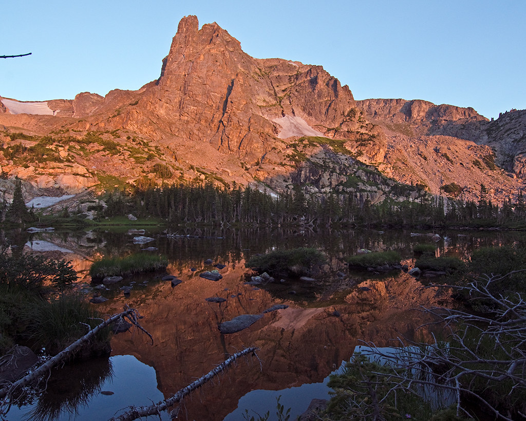 Notchtop from Lake Helene, RMNP Alpenglow on Notchtop Moun… Flickr