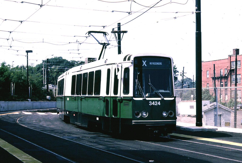 MBTA LRV 3424 MBTA Boeing LRV 3424 seen with black skirts… Flickr
