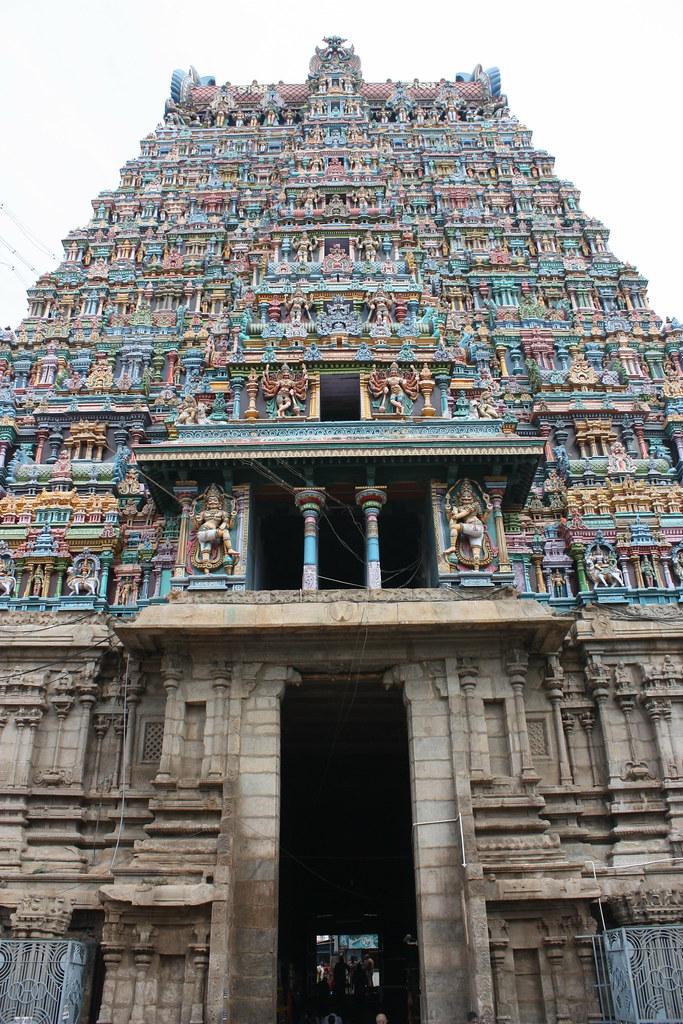 Madurai, Sri Meenakshi Temple, western gopuram Madurai, Sr… Flickr