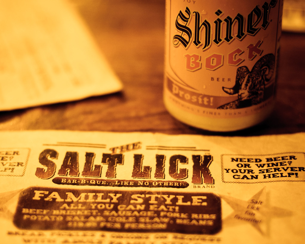 Salt Lick BBQ and Shiner beer austin02 Flickr