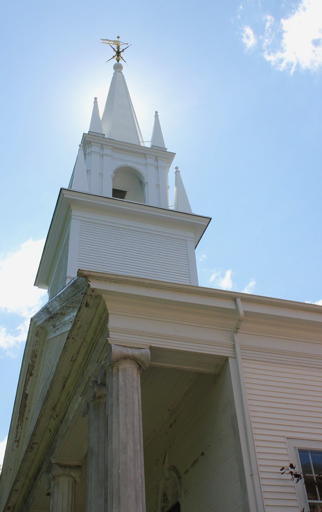 Wiscasset Maine Historic church. The bell and weathervane … Flickr
