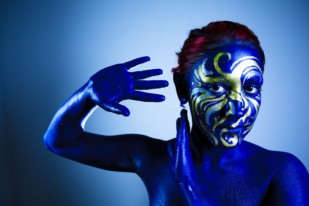 I'm Blue Experimental body paint shoot., what do you think… Flickr