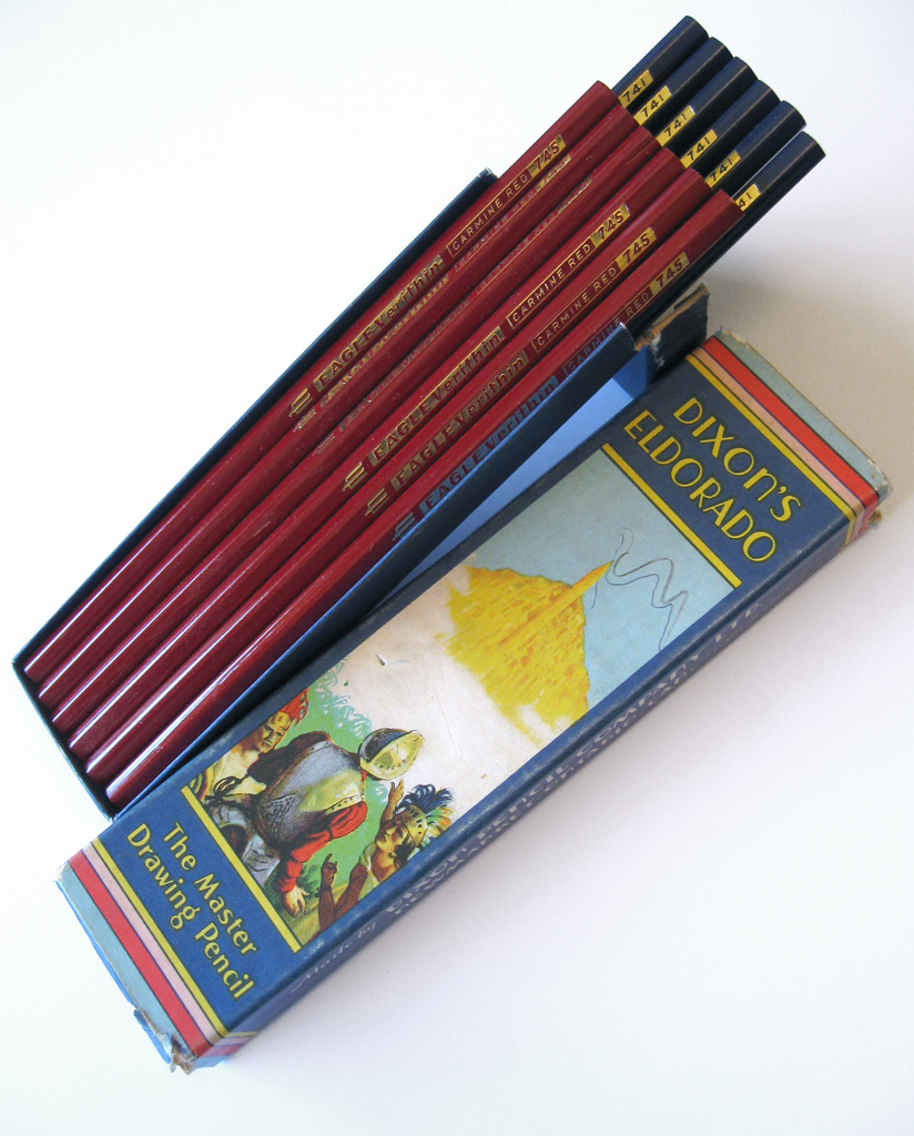 1950s Dixon Eldorado Pencil Box with 12 1960s Eagle Verith… Flickr