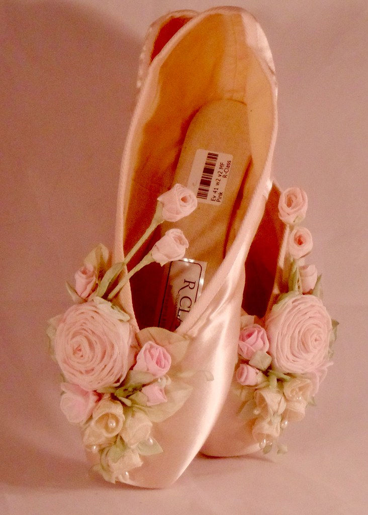 ballet pointe shoes ribbonwork flowers Flickr