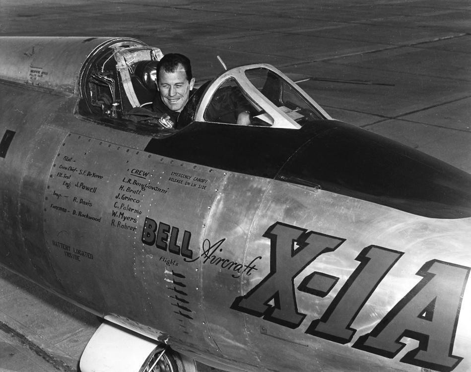 Test pilot Charles Elwood "Chuck" Yeager and the Bell Airc… Flickr