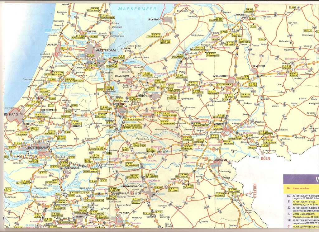 Anwb Wegenkaart Nederland Midden Midden Nederland 1995 Een deel van de ANWB kaart uit 1995.… Flickr