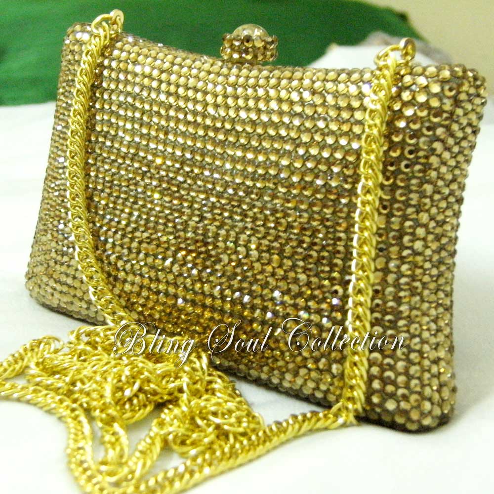 Gold Pillow Crystal Evening Bag With this Gold Pillow Crys… Flickr