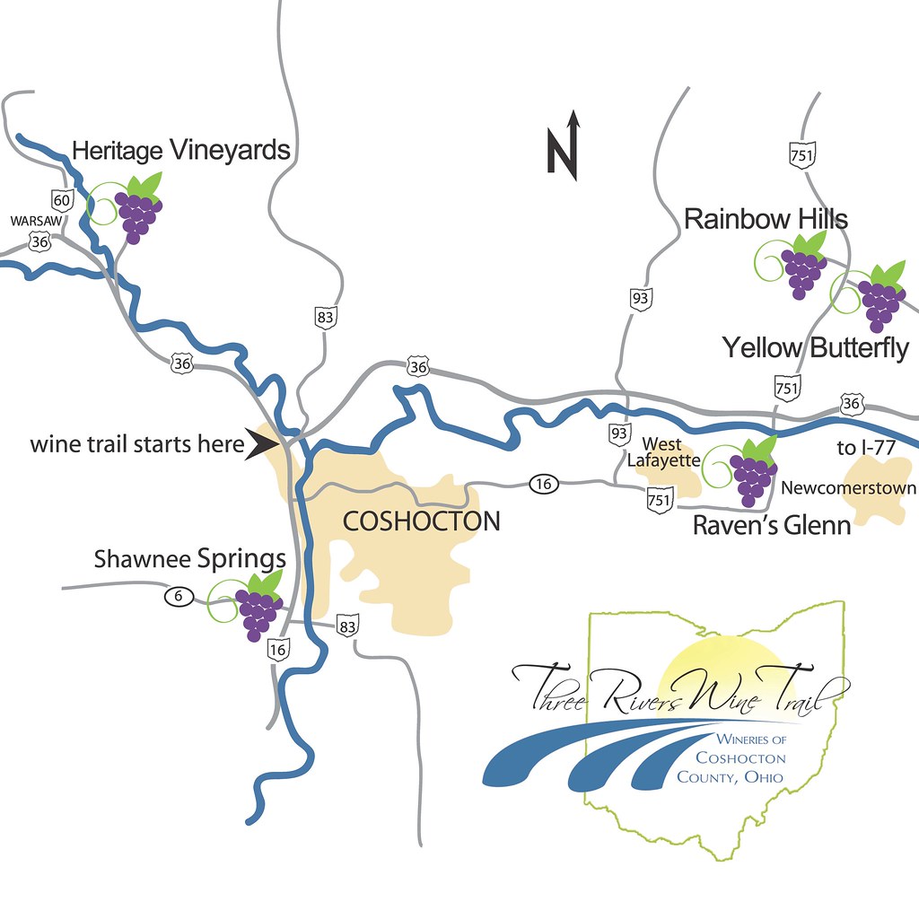 Three Rivers Wine Trail Map Ohio's Three River's Wine Trai… Flickr