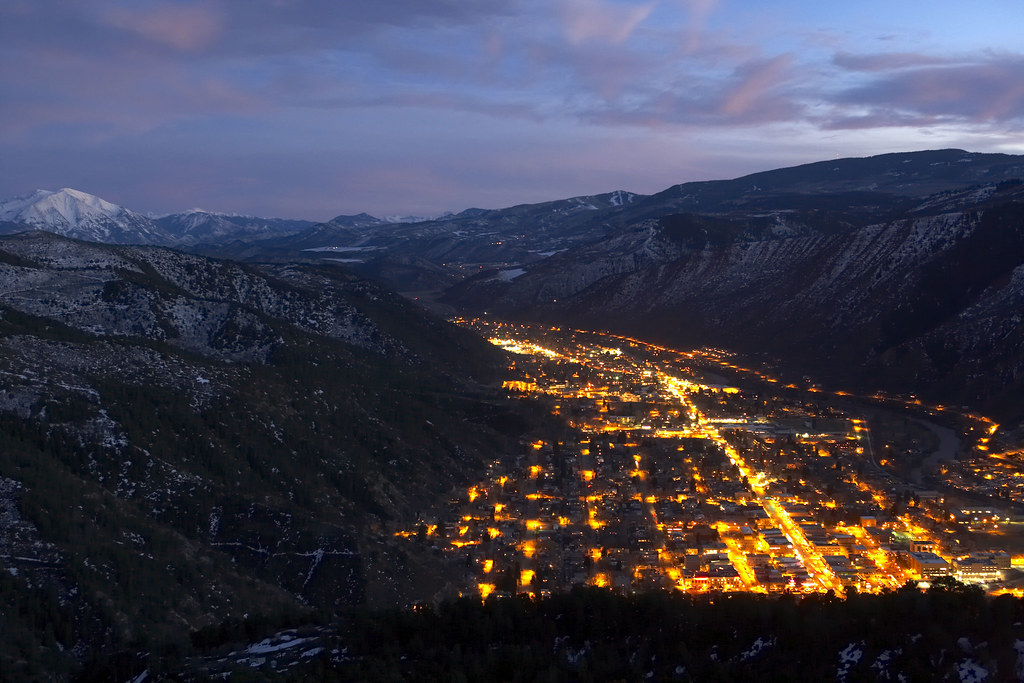 Glenwood Springs At Night The Hanging Lake Inn is