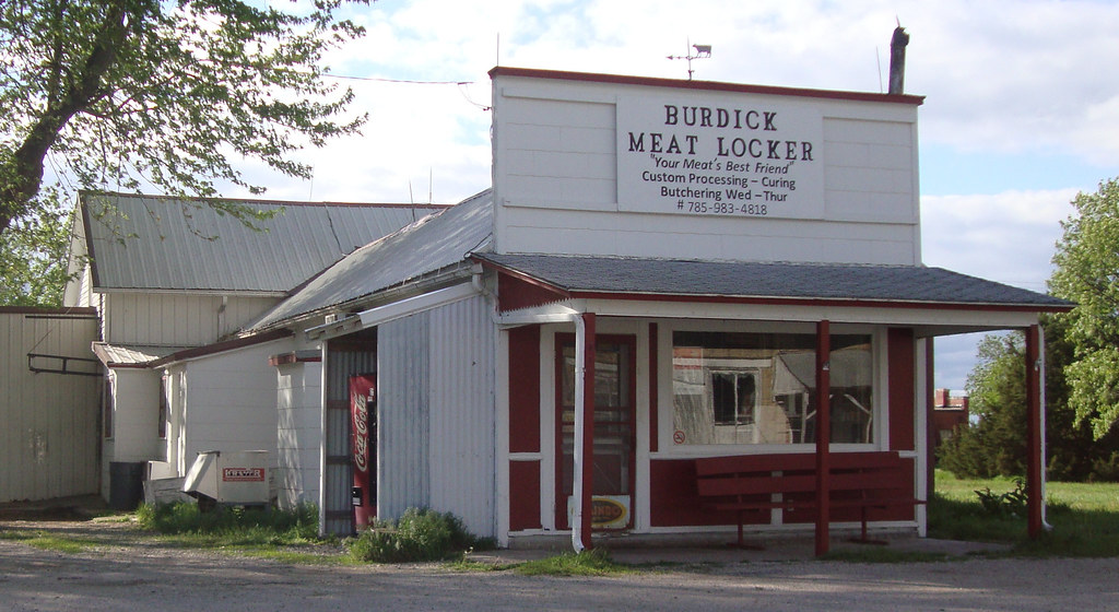 Burdick Meat Locker (Burdick, Kansas) Burdick is a charmin… Flickr