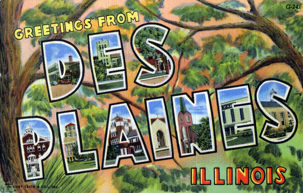 Greetings from Des Plaines, Illinois Large Letter Postca… Flickr