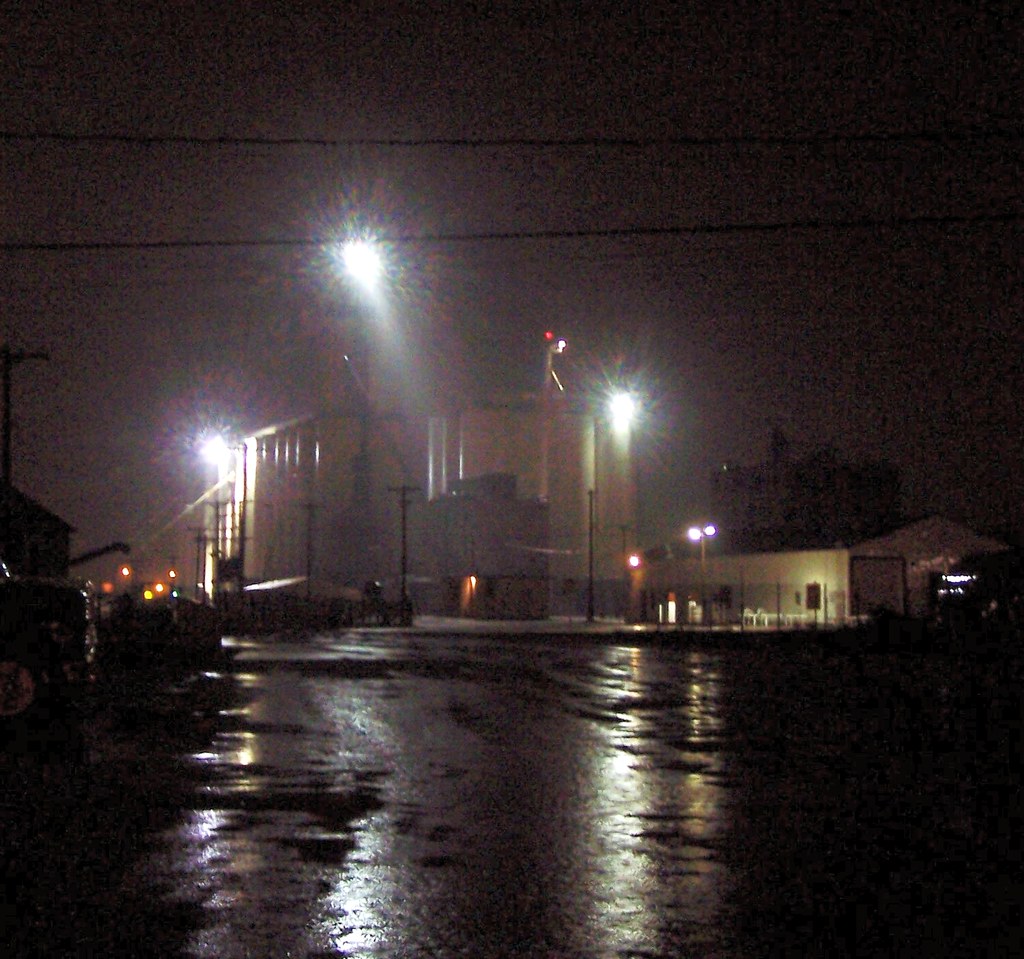 Rainy Night at the grain elevators Liberal KS The taller… Flickr