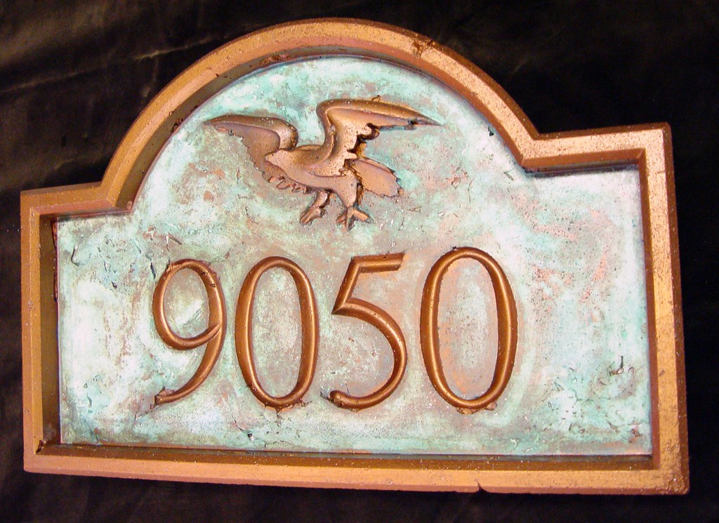 Copper address plate (2) Custom Cast Stone Signs, high per… Flickr