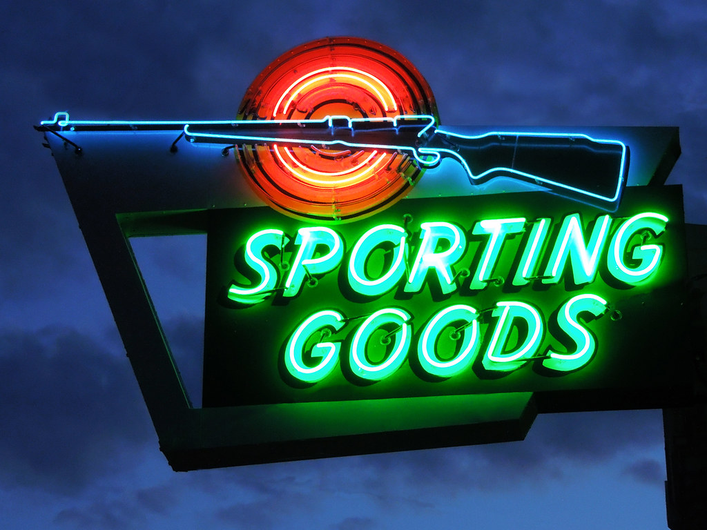 Sporting Goods Night As cool as this sign was when I saw i… Flickr