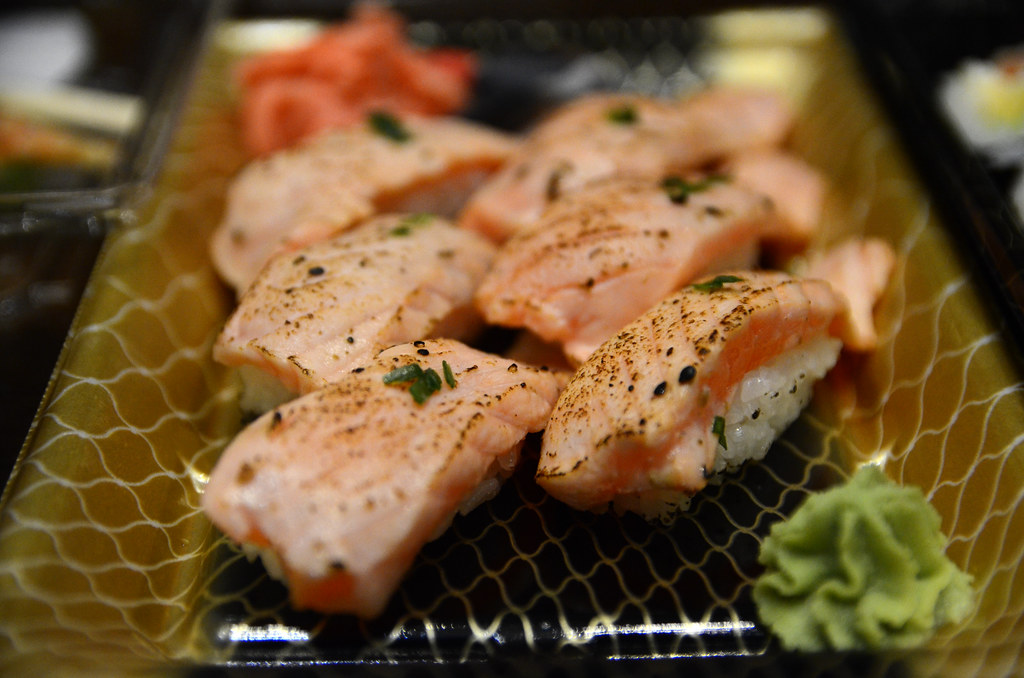 Grilled salmon nigiri sushi AUD11 Raku Raku, Melbourne a photo on