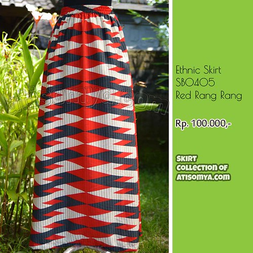 Rok Panjang Rang Rang Print Tenun Ikat Bali Merah (1) Flickr