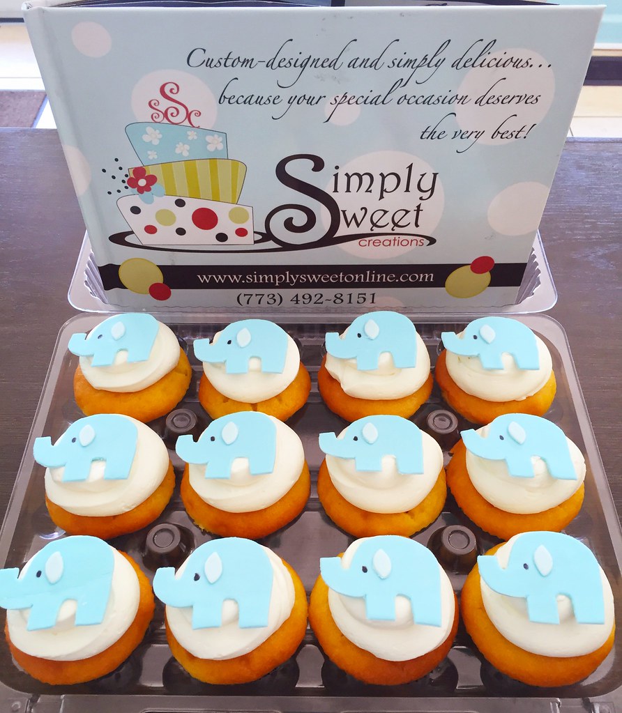 Elephant baby shower cupcakes Simply Sweet Creations Flickr