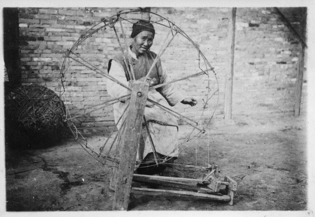 Spinning Wheel China China scenes circa 1930. In my dad's … Flickr