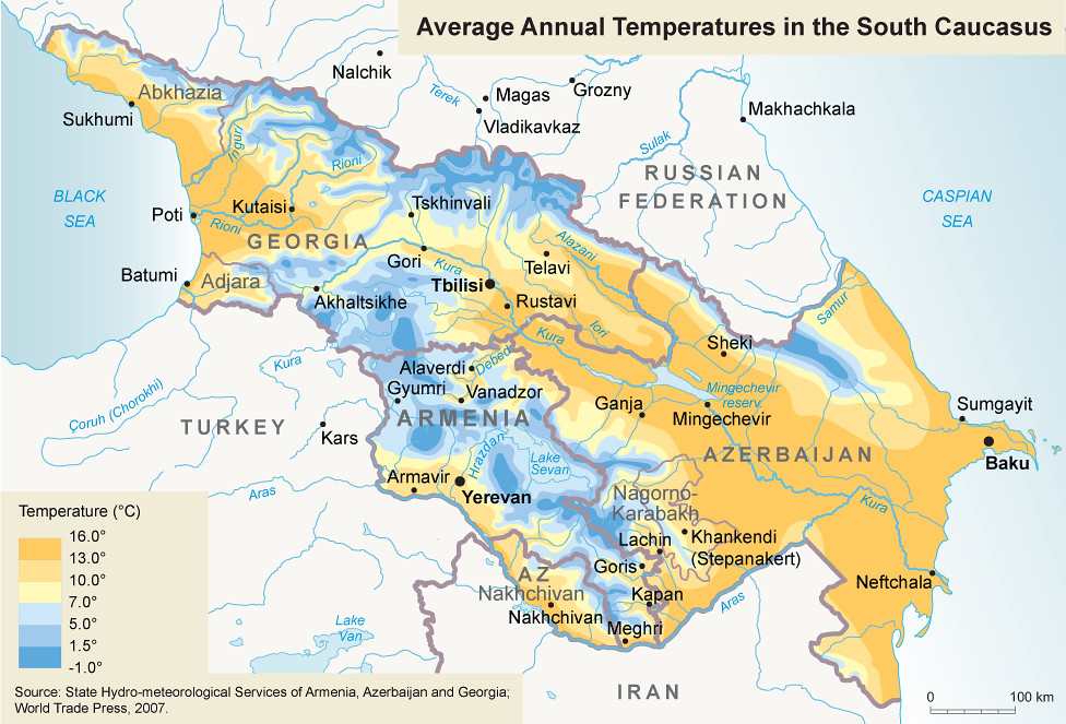 Average Annual Temperature in the South Caucasus a photo on Flickriver