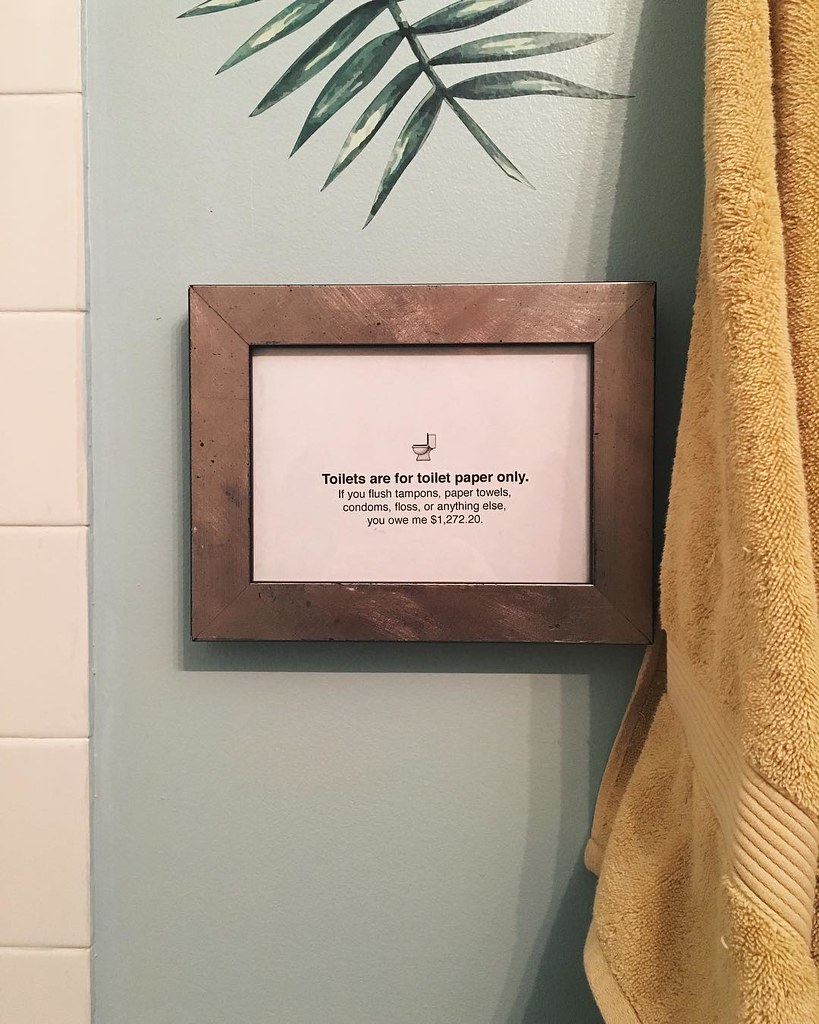 I added some new art to the bathroom. 🤔🚽👌 bathroom to… Flickr