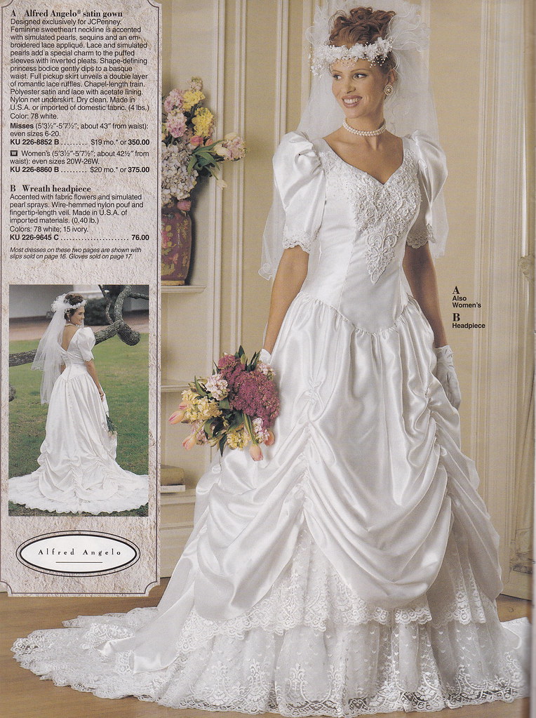 From a mid 90's JC Penney Bridal catalog A very pretty gow… Flickr