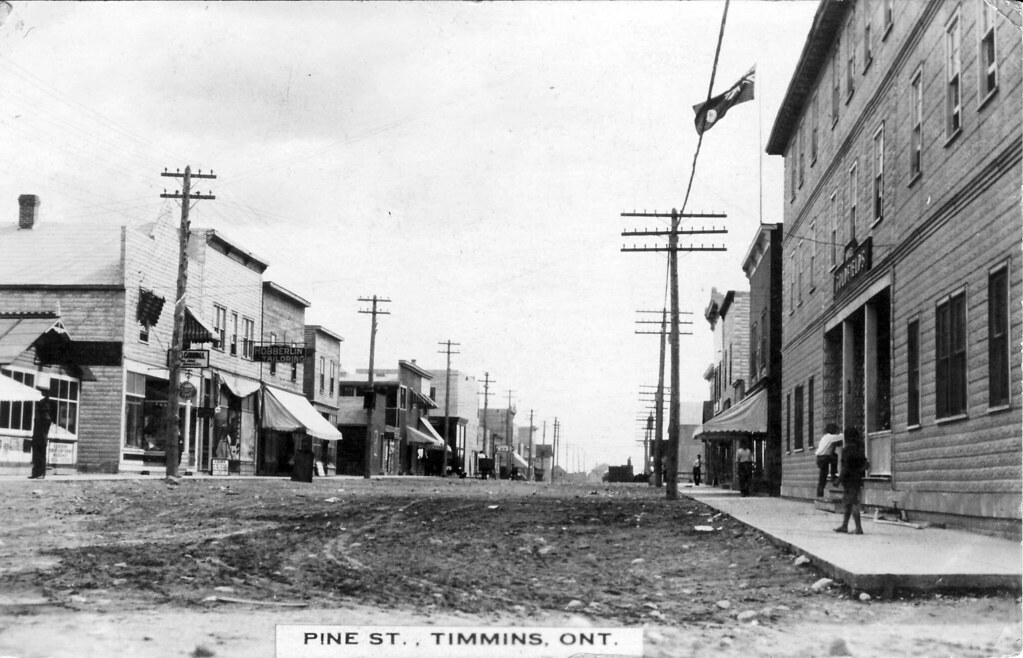 Pine St., Timmins, Ont Vintage Post Card Timmins Flickr