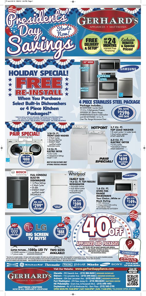 Gerhard's Appliances President's Day Sale Gerhard's Appliances Flickr