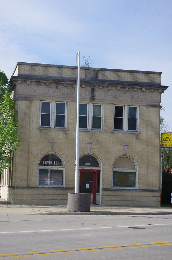 former Gilman State and Savings Bank building Gilman IL Flickr