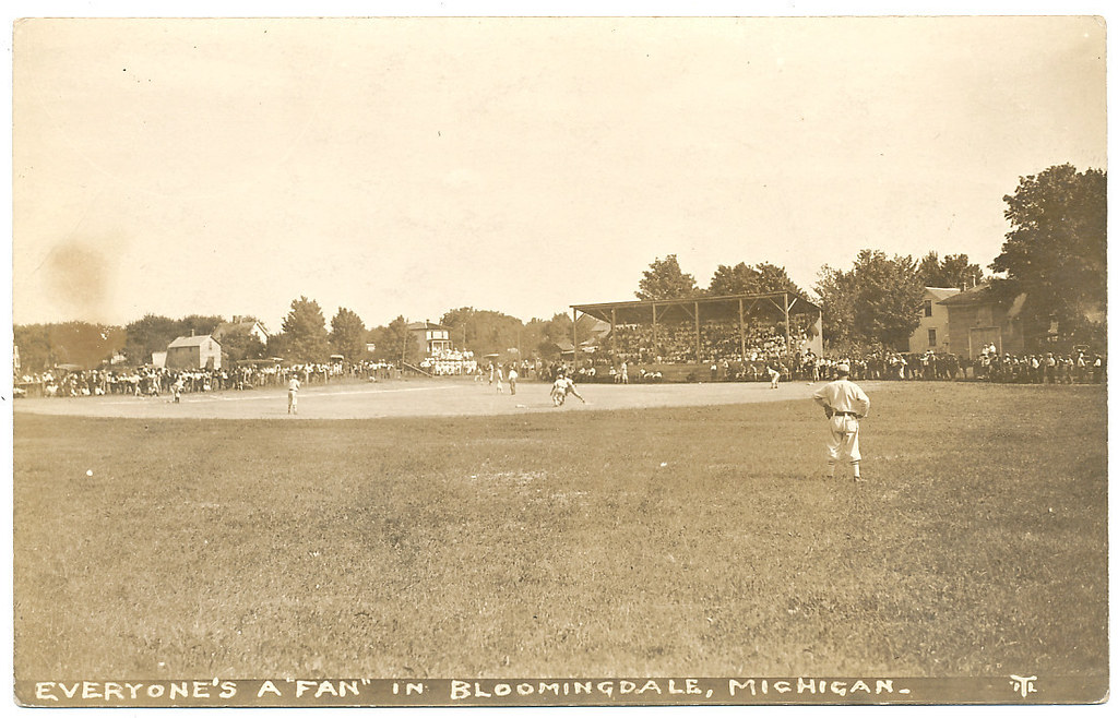Baseball game, Bloomingdale, Michigan, rppc. Wystan Flickr