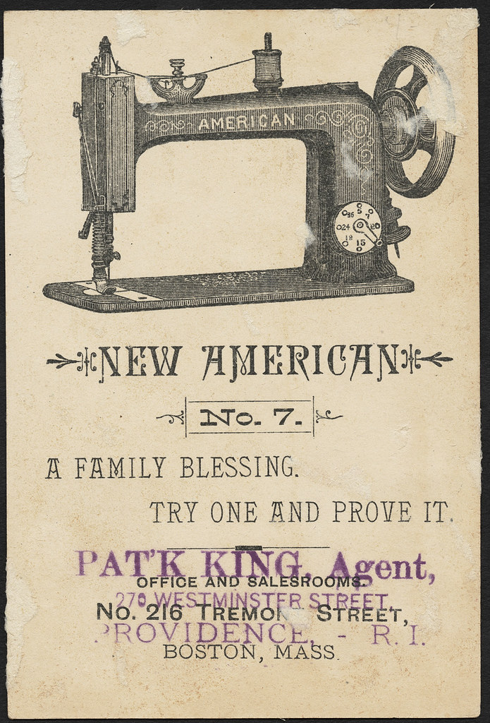 Ye olden time the American Sewing Machine Co. (back) Flickr