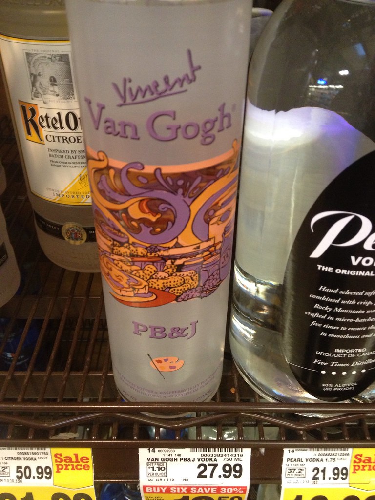 Vincent Van Gogh PB&J vodka (in a San Diego supermarket) Flickr