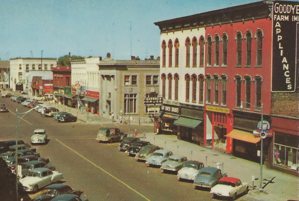 SW Hastings MI Circa 1950 High View CARS Downtown Stores &… Flickr