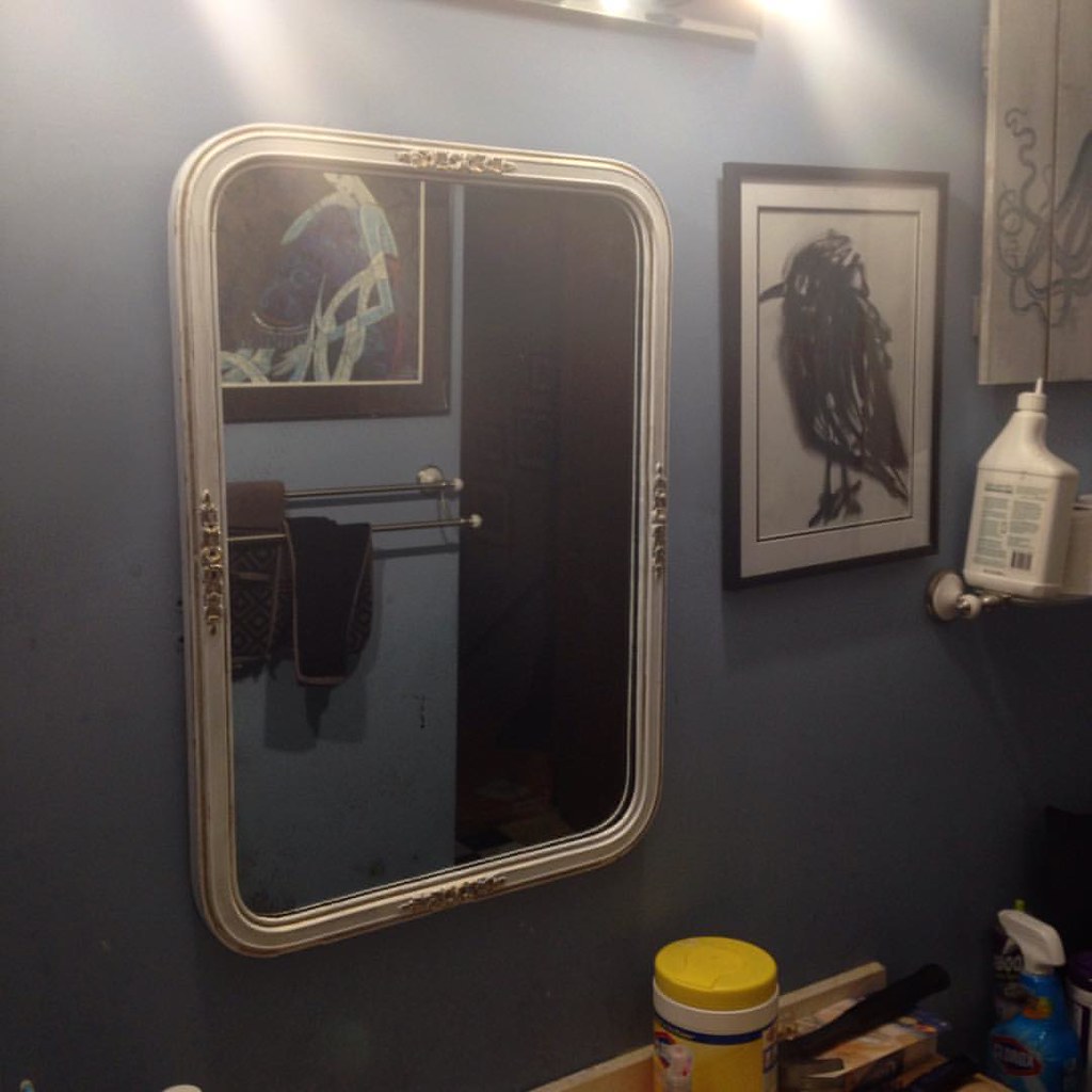 Found a cute old mirror at one of the local resale shops f… Flickr