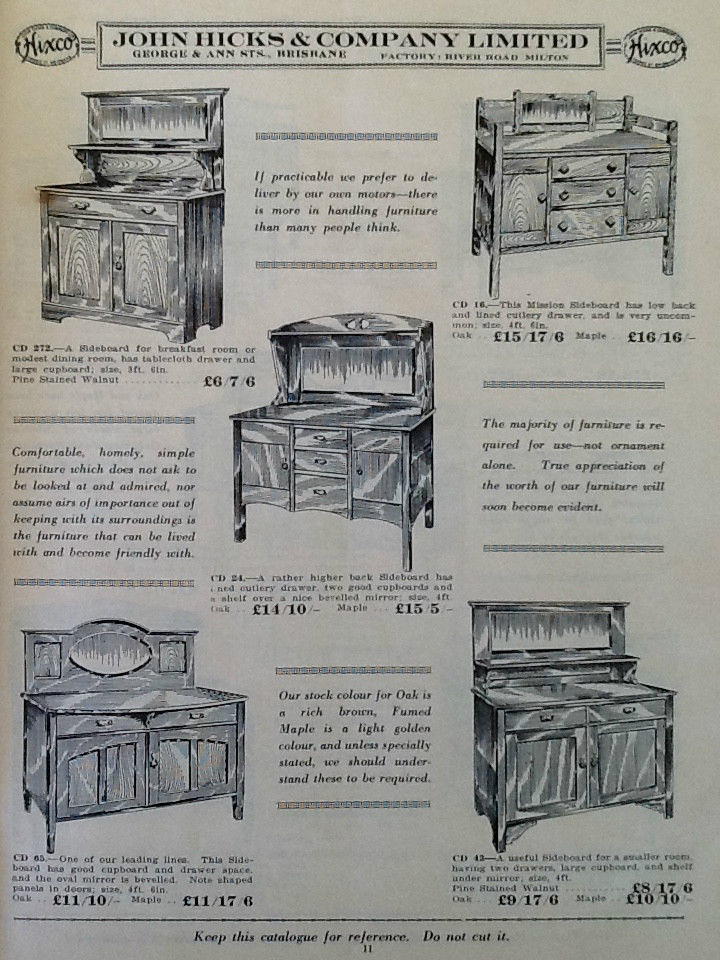 John Hicks and Company, Brisbane furniture catalogue Flickr