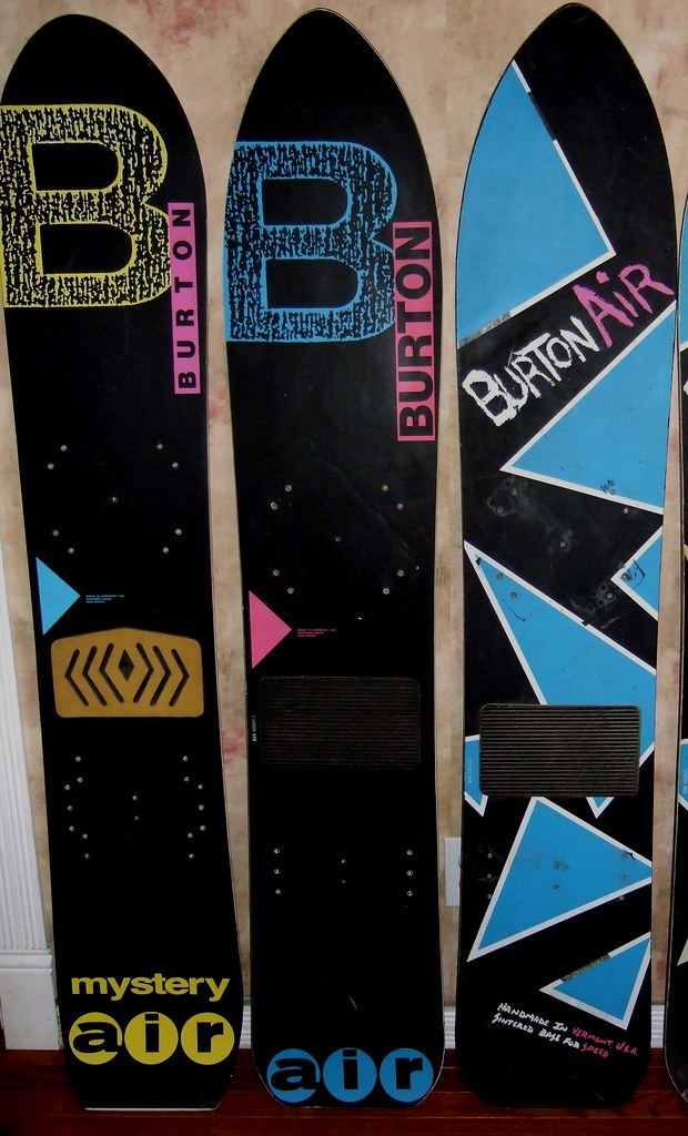 Burton Air Snowboards L to R, 1989 Mystery Air, 1988 Air (… Flickr
