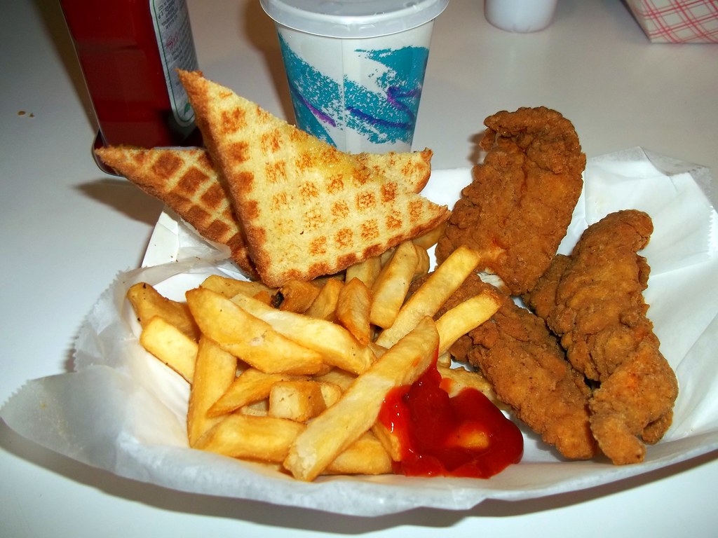 Chicken Fingers, French Fries And Toast. My supper at DQ. Mark Flickr