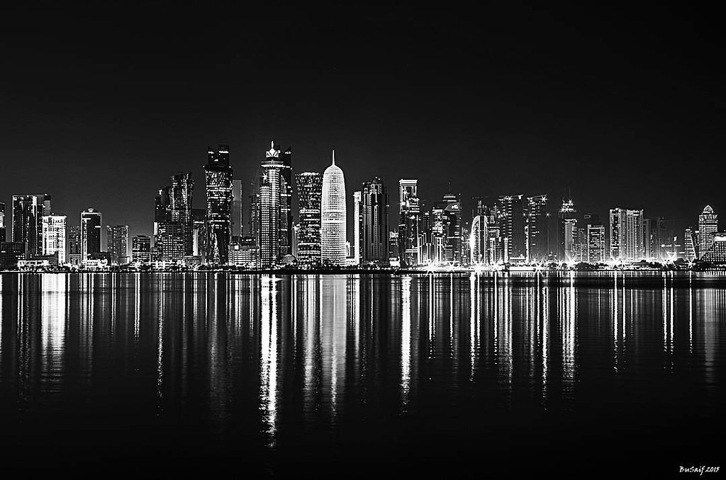 Skyline Doha, Qatar..in black and white blackandwhite da… Flickr