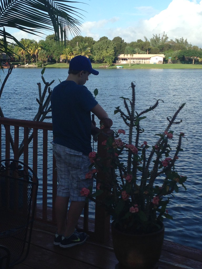 IMG_1971 Chandler fishing from Burt's dock Miami Lakes Flo… Flickr