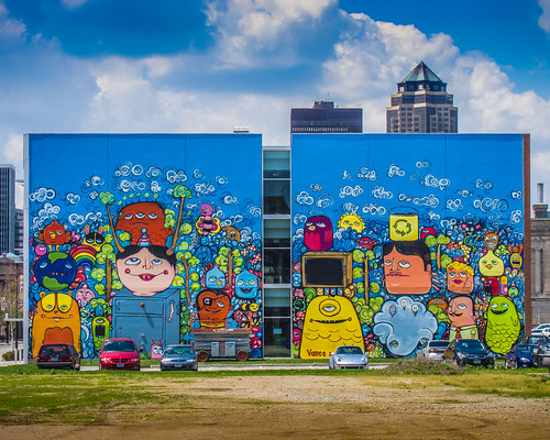 des moines art festival 2023 poster Des Moines street art Andy Langager Flickr